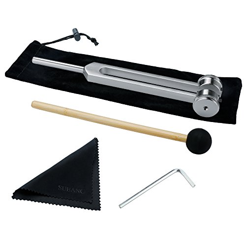 SUBANG 128 Cps Tuning Fork Weight Aluminum Clinical Grade Nerve/Sensory With Silicone Hammer, A Repair Tool And Cleaning Cloth, Packaged in Soft Storage Bag